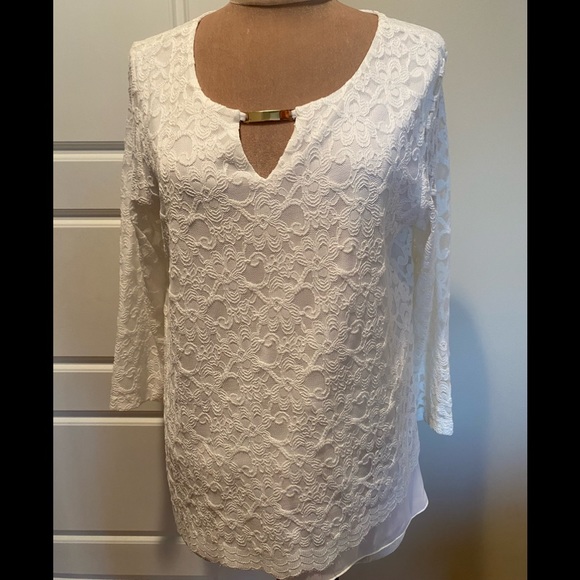 NWT White Lace Top - Picture 1 of 10